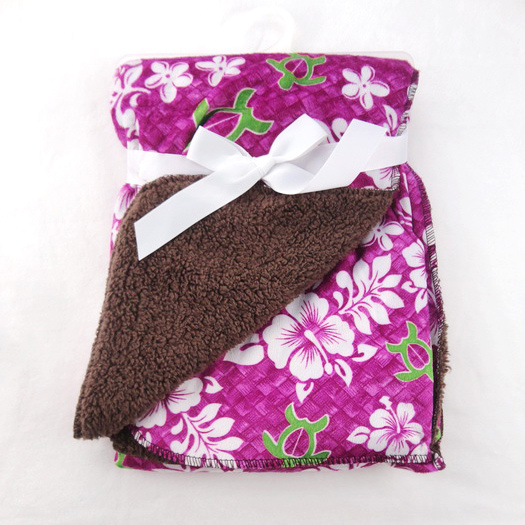Mirco Mink Printed Baby Blanket with Sherpa