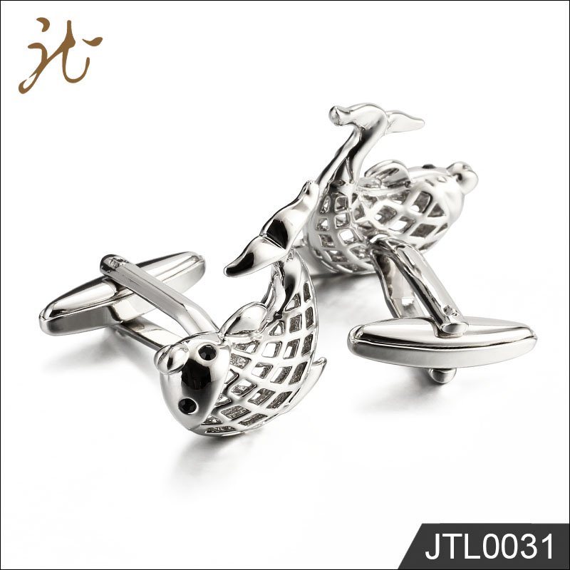 Fashion Nice Quality Fish Shape Cuff Links for Young People