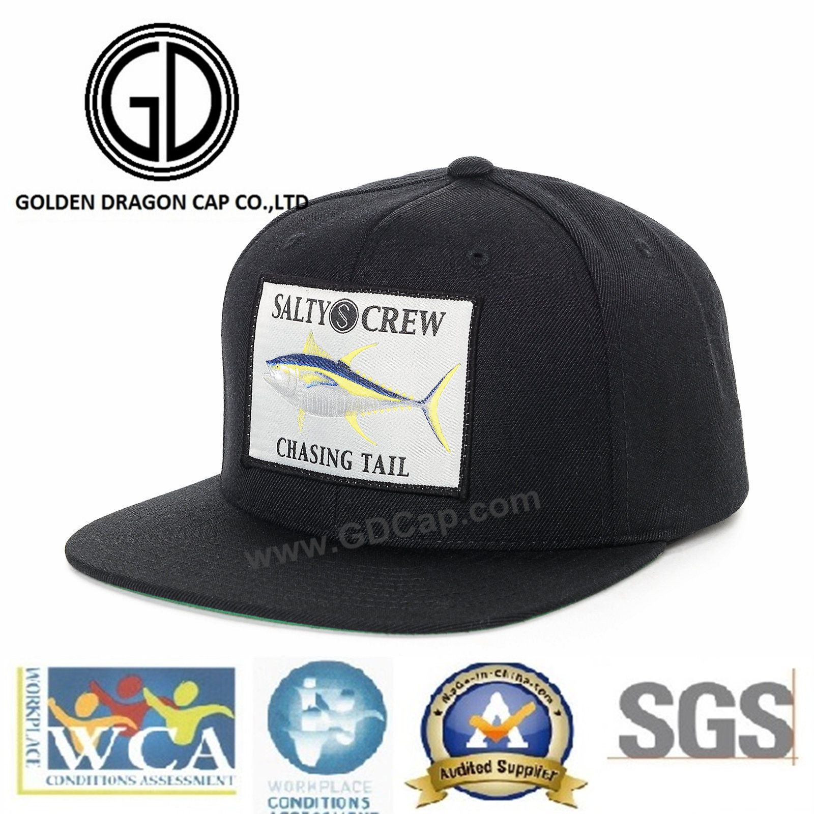 2017 New Design Colorful Embroidery Badge Printing Brim Snapback Cap with Custom Logo