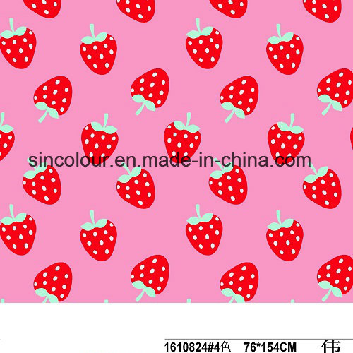Strawberry Knitted Printing 80%Nylon 20%Spandex Fabric for Swimwear