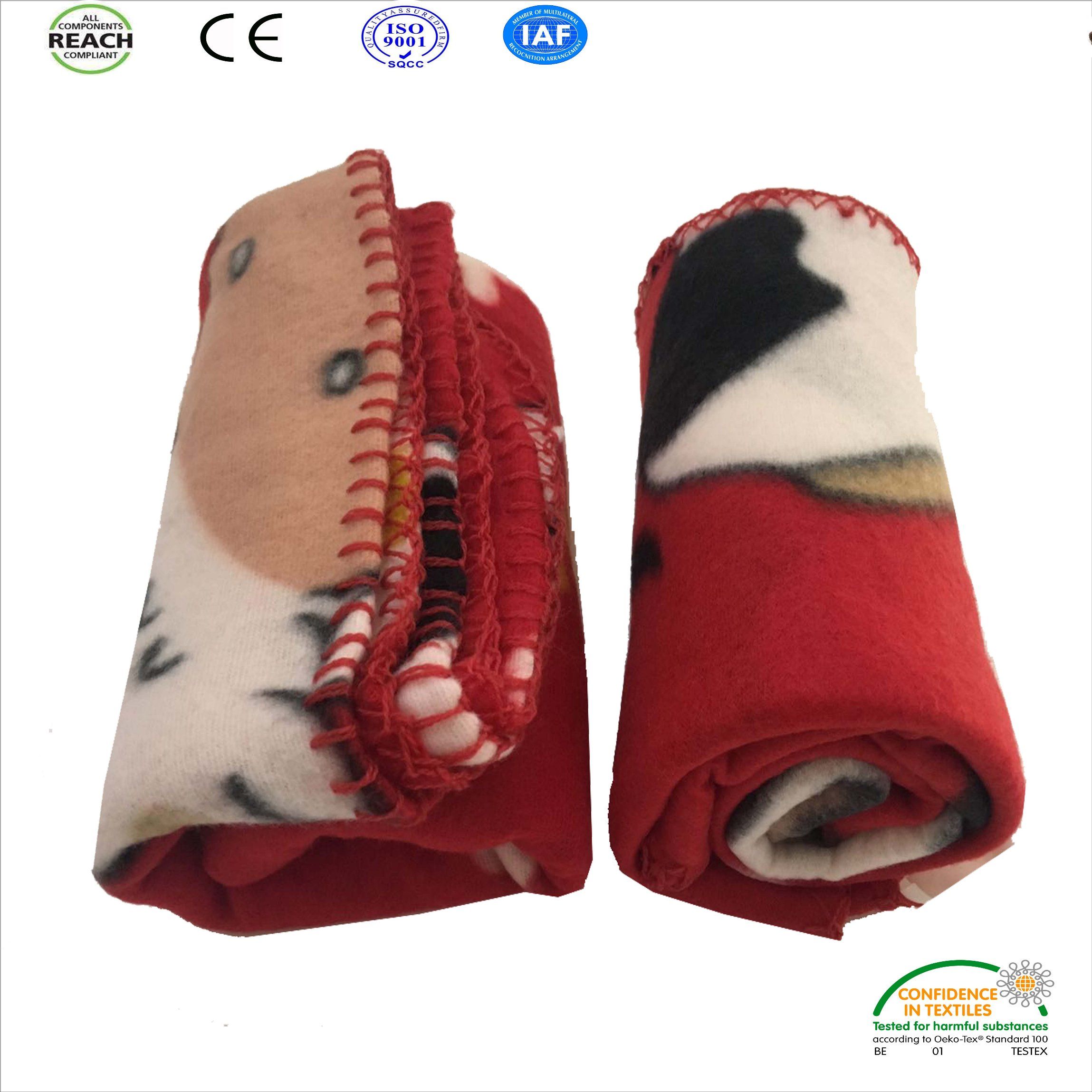 Popular Polyester Polar Fleece Blanket in Robbon Bowknot Packing