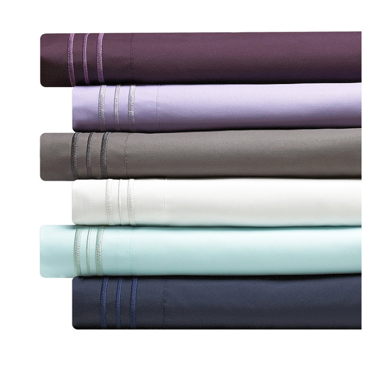Microfiber Fabric Printed 4 Piece Bed Sheets Sets