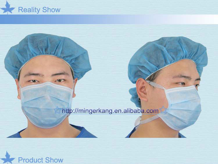Xiantao Hubei MEK Disposable 1ply Non Woven Anti-Smoking Face Mask