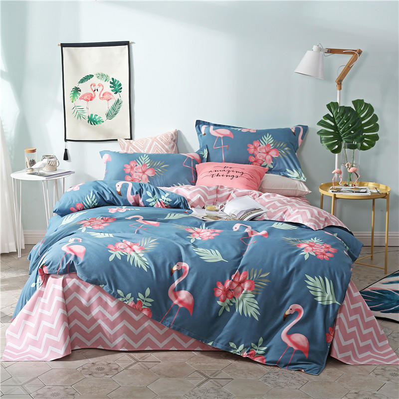 Pirnted Microfiber Polyester Duvet Cover Comforter Sheet Set