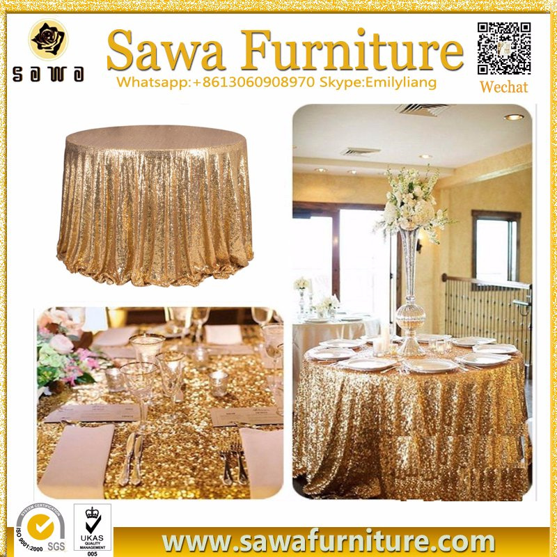 Round Wedding Sequin Table Cloth