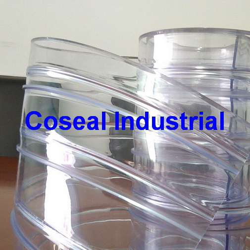 Super Clear Double Ribbed Plastic PVC Curtains