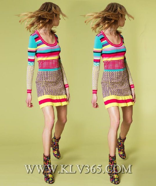 Ladies Fashion Knitted Party Dress