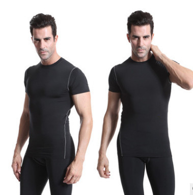 Short Sleeve Men T-Shirt Sports Wear Clothing Fitness Wear Tights