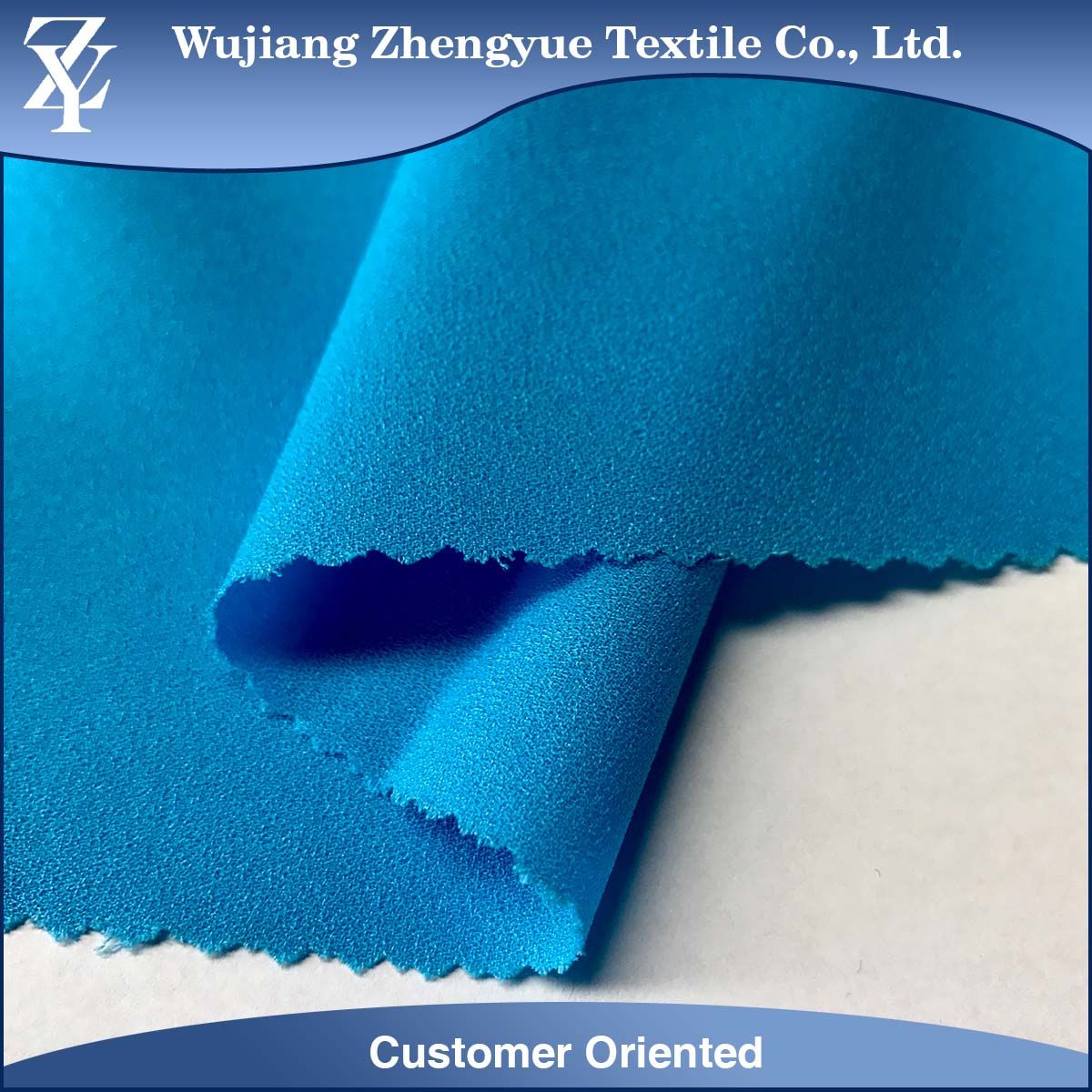 100% Polyester High Twisted Crepe Fabric for Lady Dress