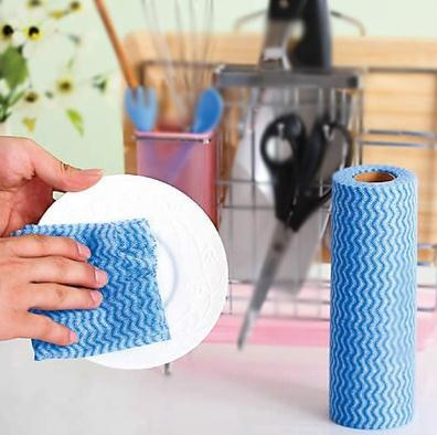 Multipurpose Tear off Point Roll Dishcloth Nonwoven Microfiber