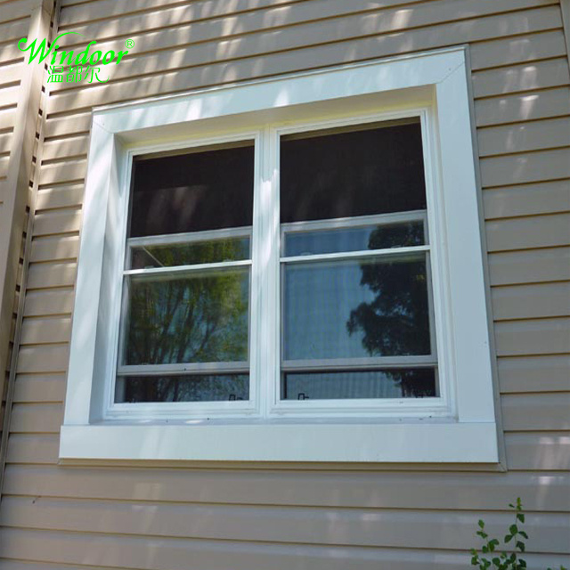 Grills Design White Frame Double Glazing UPVC Awning Window
