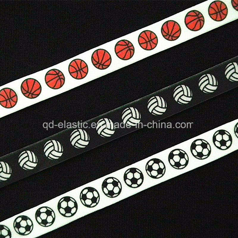 Sports Ball Print Stretch Elastic for Bra Shoulder Strap