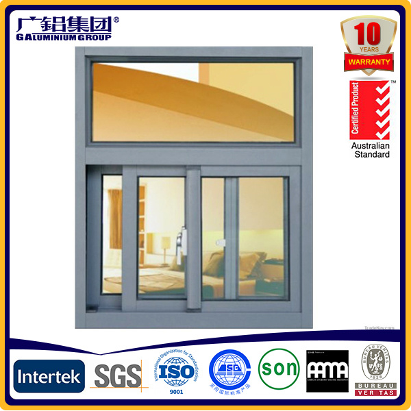 Two Track Aluminum Sliding Window Without Mosquito Net