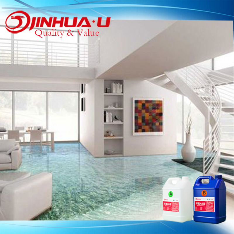 2018 Design High Transparent Liquid Non-Toxic 3D PVC Epoxy Floor Paint