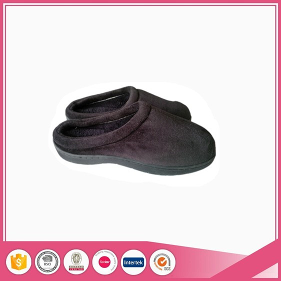 Black Comfort Memory Men Slipper with TPR Sole