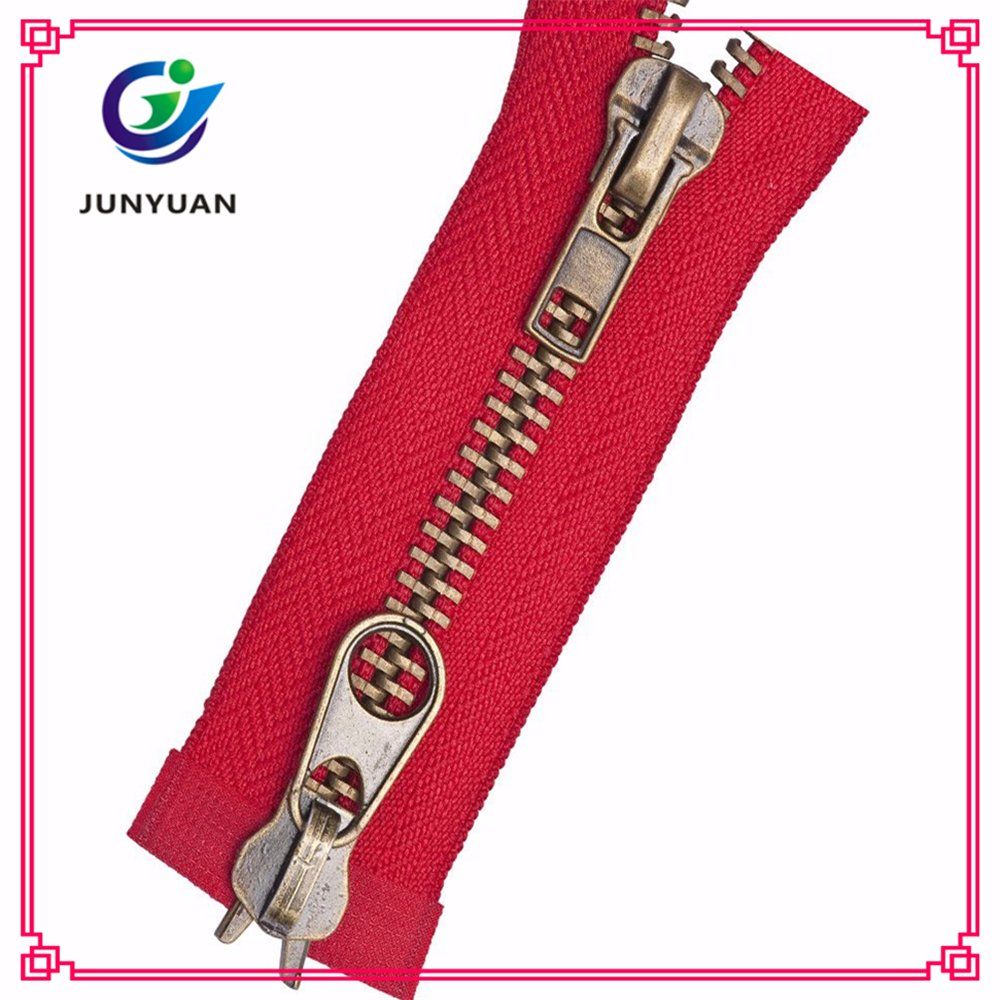 High Quality Metal Open End Zipper for Garment Double Sides