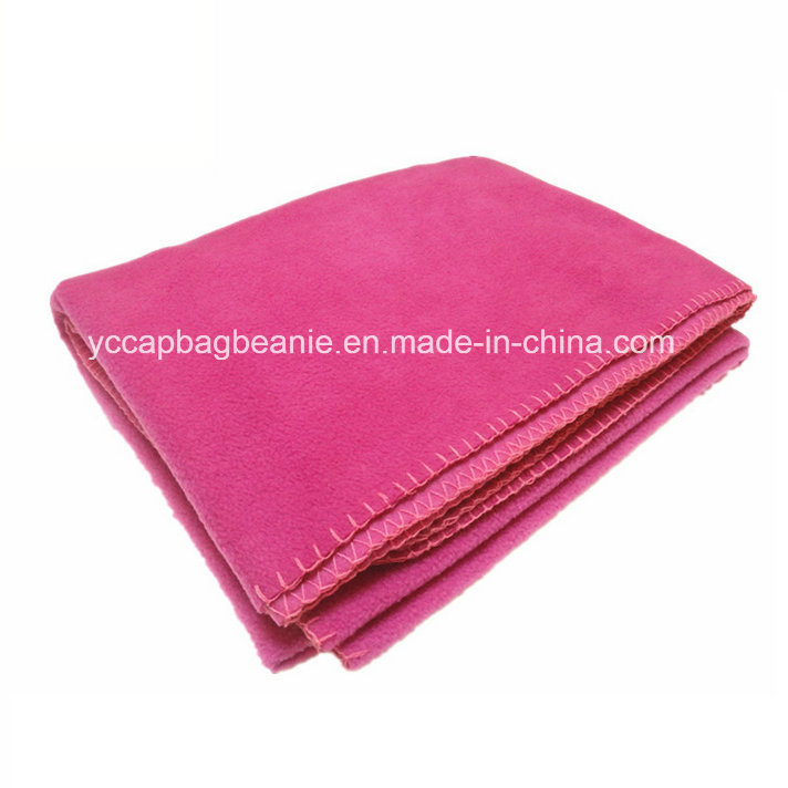 Micro Fleece Travel Blanket with Overlock