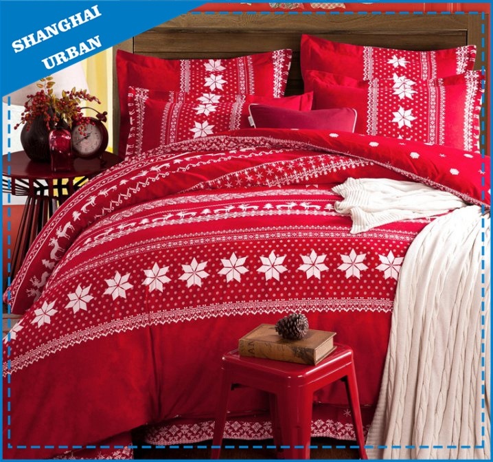 3 Piece Holiday Snowflake Cotton Comforter Bedding Set