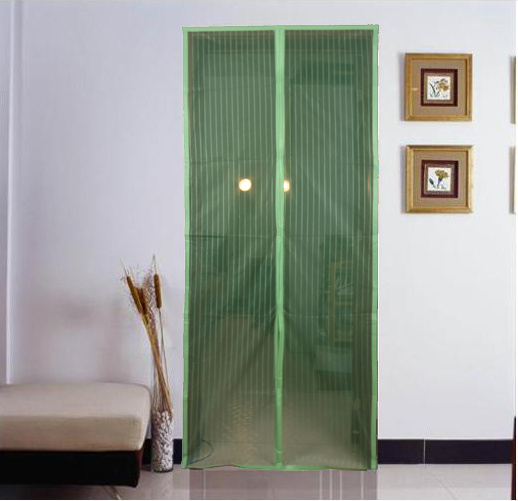 Mesh Door Magic Curtain Magnetic Snap Fly Bug Insect Mosquito Screen Net (Black)
