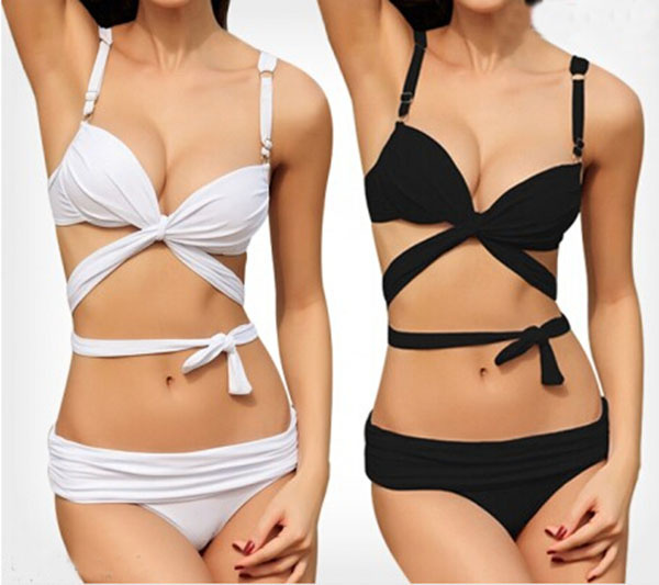 2015 Good Quality Sexy Pure Color Triangle Swimsuits