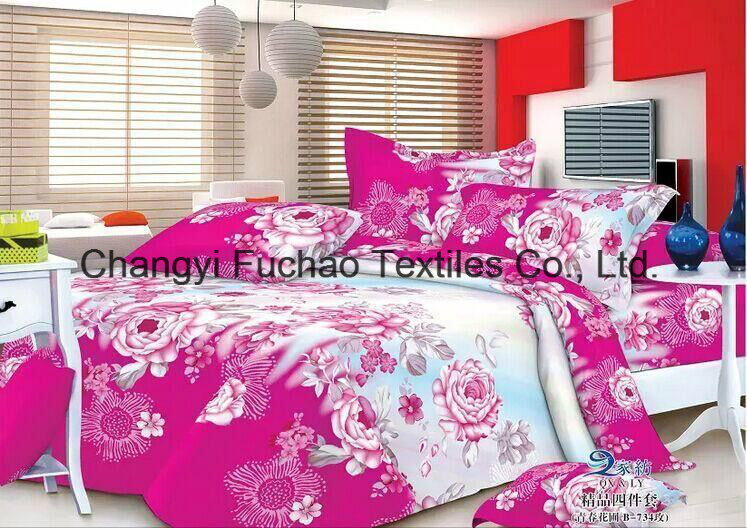 100% Cotton or Poly-Cotton Bed Sheet Bedding Set