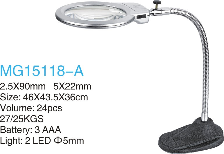 5X22mm/2.5X90mm Lde Working Magnifier with Table Stander