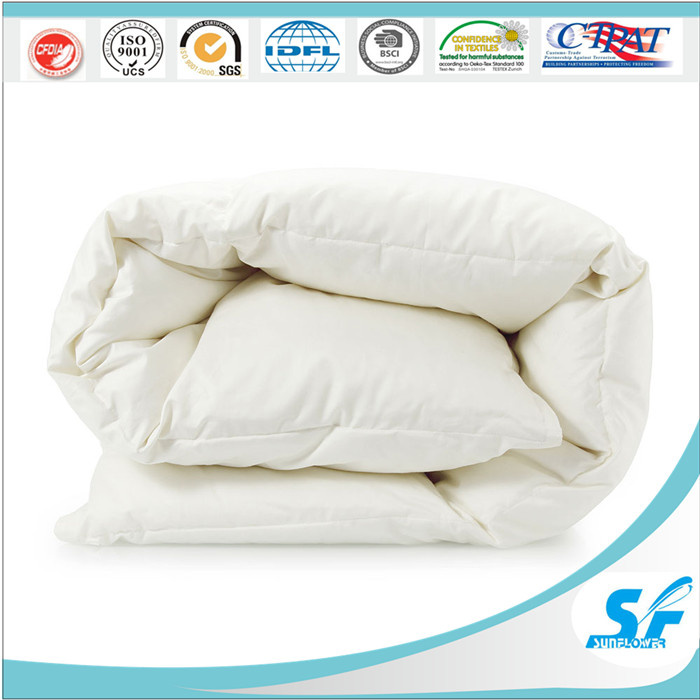 Star Hotel 100% Printed Cotton Goose Down Quilt Micro Fiber Comforter Duvet for Home