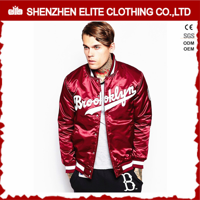 Wholesale Plain Custom Embroidery Varsity Jacket Satin