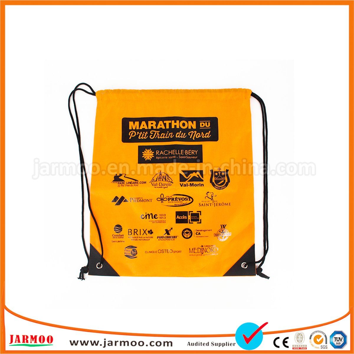 Custom Printed Waterproof Backpack Drawstring Bag