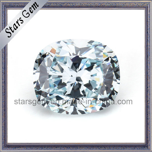 Light Blue Color Cushion Cut Cubic Zirconia