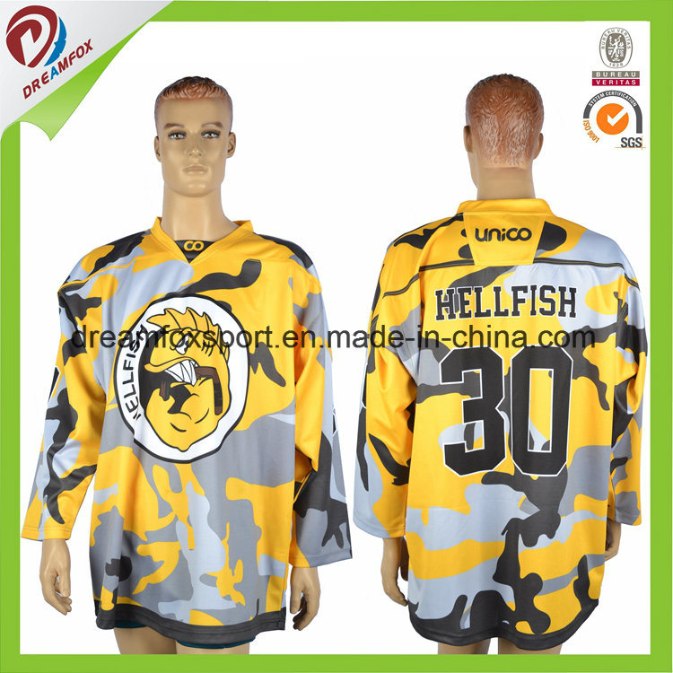 Quick Dry Adult Mens Reversible Sublimation Ice Hockey Jerseys