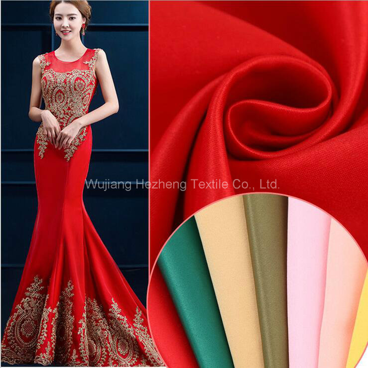 Polyester Satin Eco Friendly Bridal Fabric