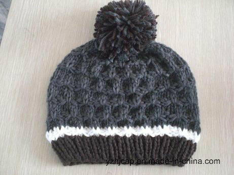 Winter Acrylic Custom Knit POM POM Beanie Hat