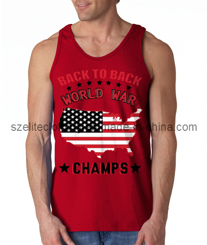 Low Price Custom Singlets with Screen Print (ELTMBJ-92)