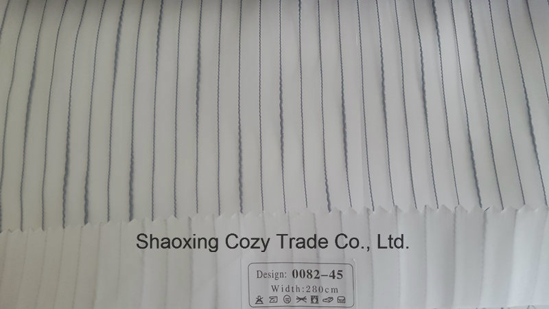 New Popular Project Stripe Organza Sheer Curtain Fabric 008245
