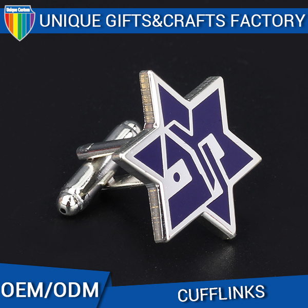 Top Quality Silver Custom Enamel Cufflinks for Men