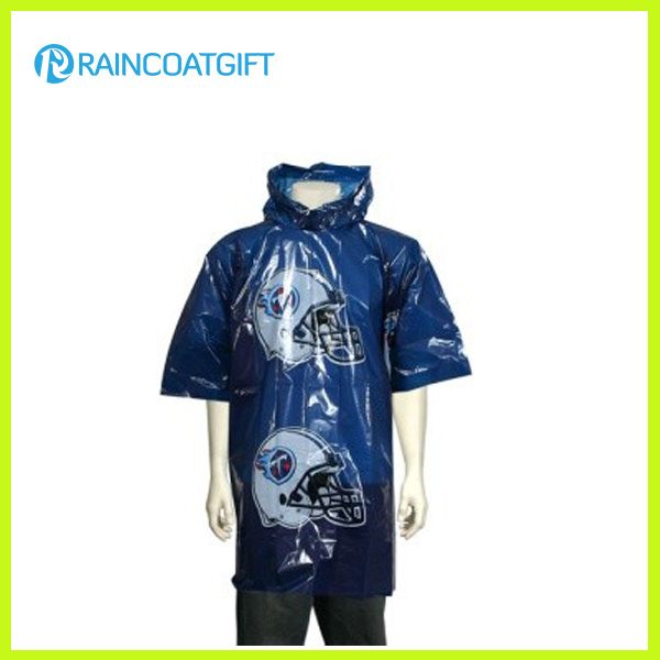 Emergency Disposable Waterproof Poncho with Logo Print