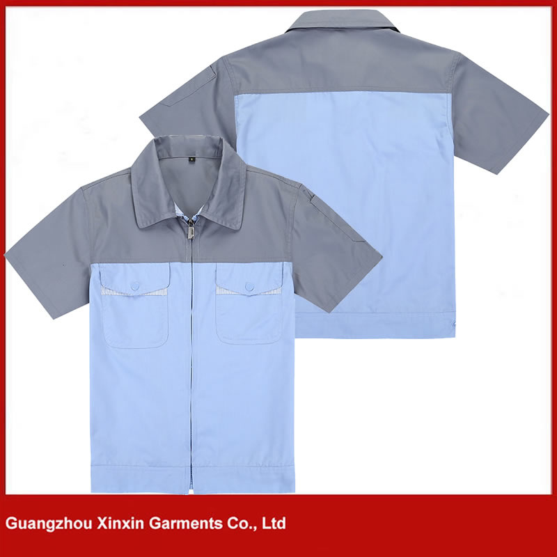 Top Quality Coton Sort Sleeve Work Apparel Wear for Summer (W149)