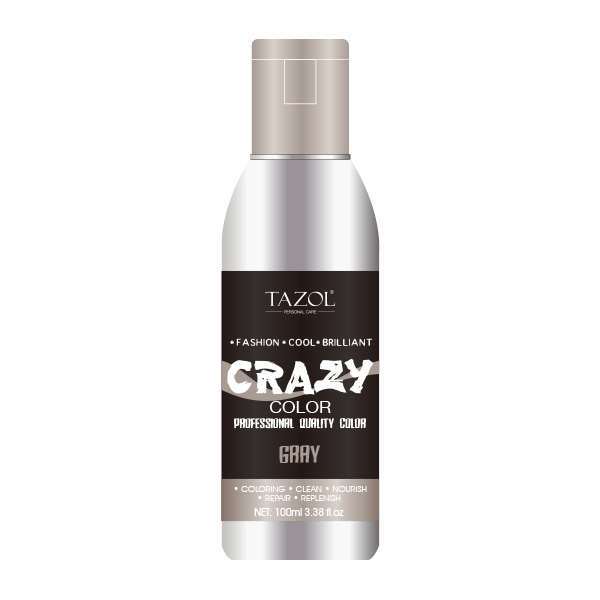 Tazol Hair Care No Ammonia Semi-Permanent Crazy Color Gray 100ml