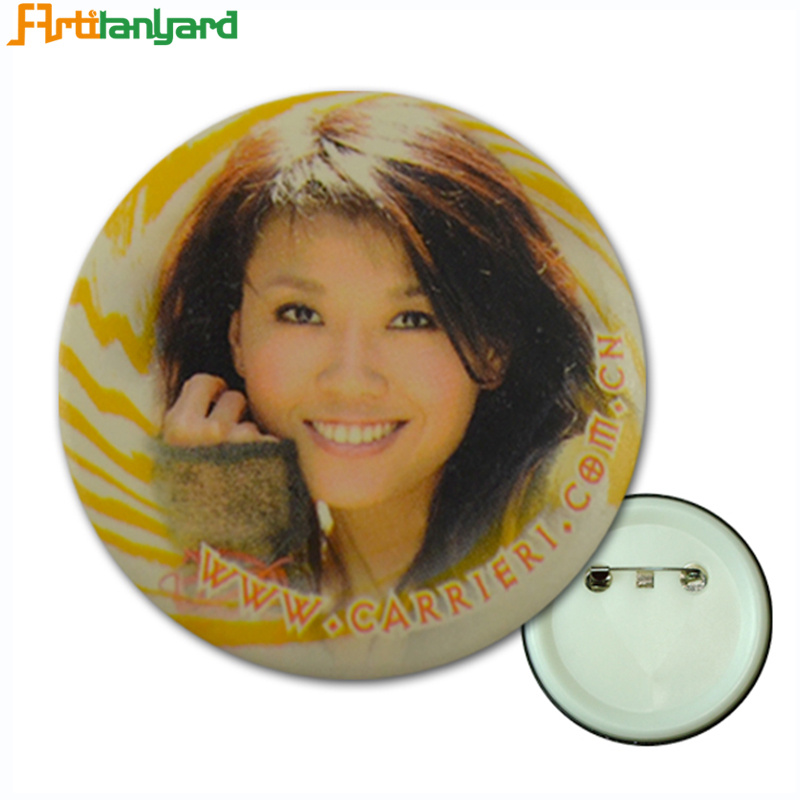 Bespoke Metal Button Badge with Printed Logo