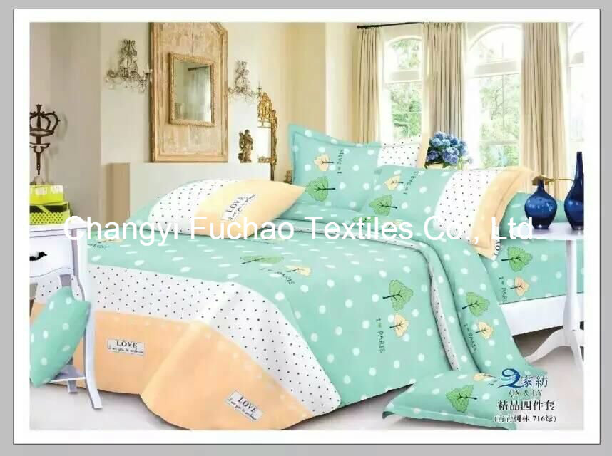 Warm Colorful Bedding Sets Cotton/Poly Filling Quilt