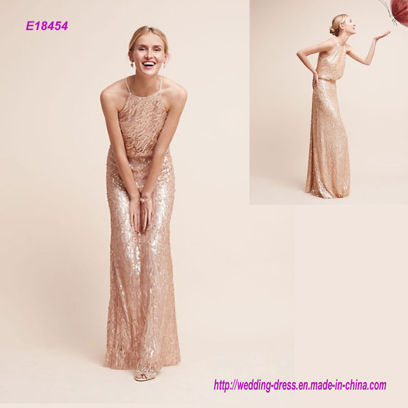 a Bit Different for Adorned Sequins Elegant Evening Dress
