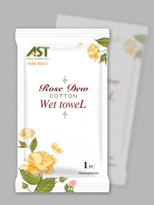 26cm*26cm High Quality Economic Disposable Wet Towel with Rose Perfume