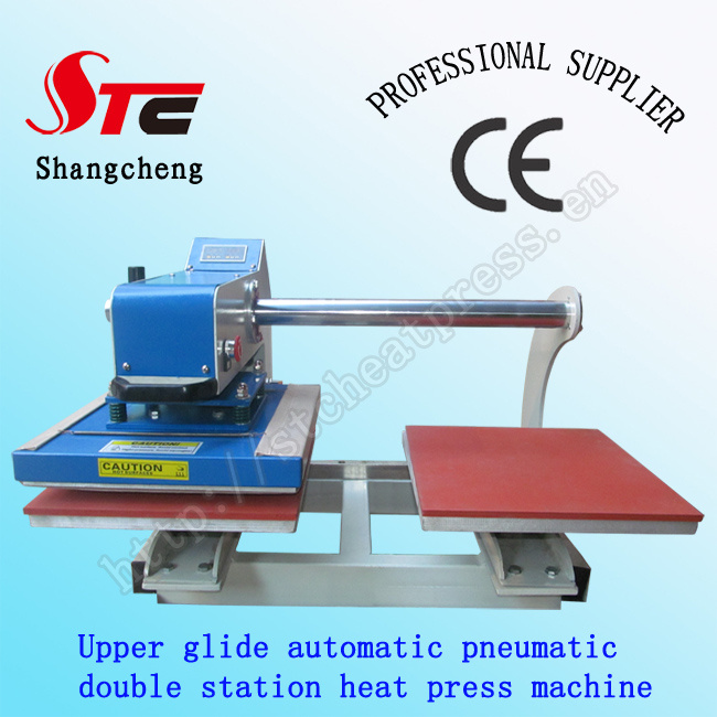 CE Certificate Heat Transfer Printing Machine 40*40cm Pneumatic Double Station Heat Press Machine Automatic Double Position T Shirt Sublimation Machine STC-QD05