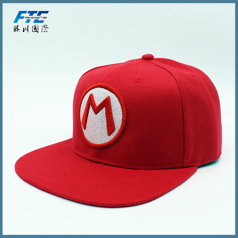Custom 3D Baseball Cap Embroidery Snapback Cap with Plastic Closure