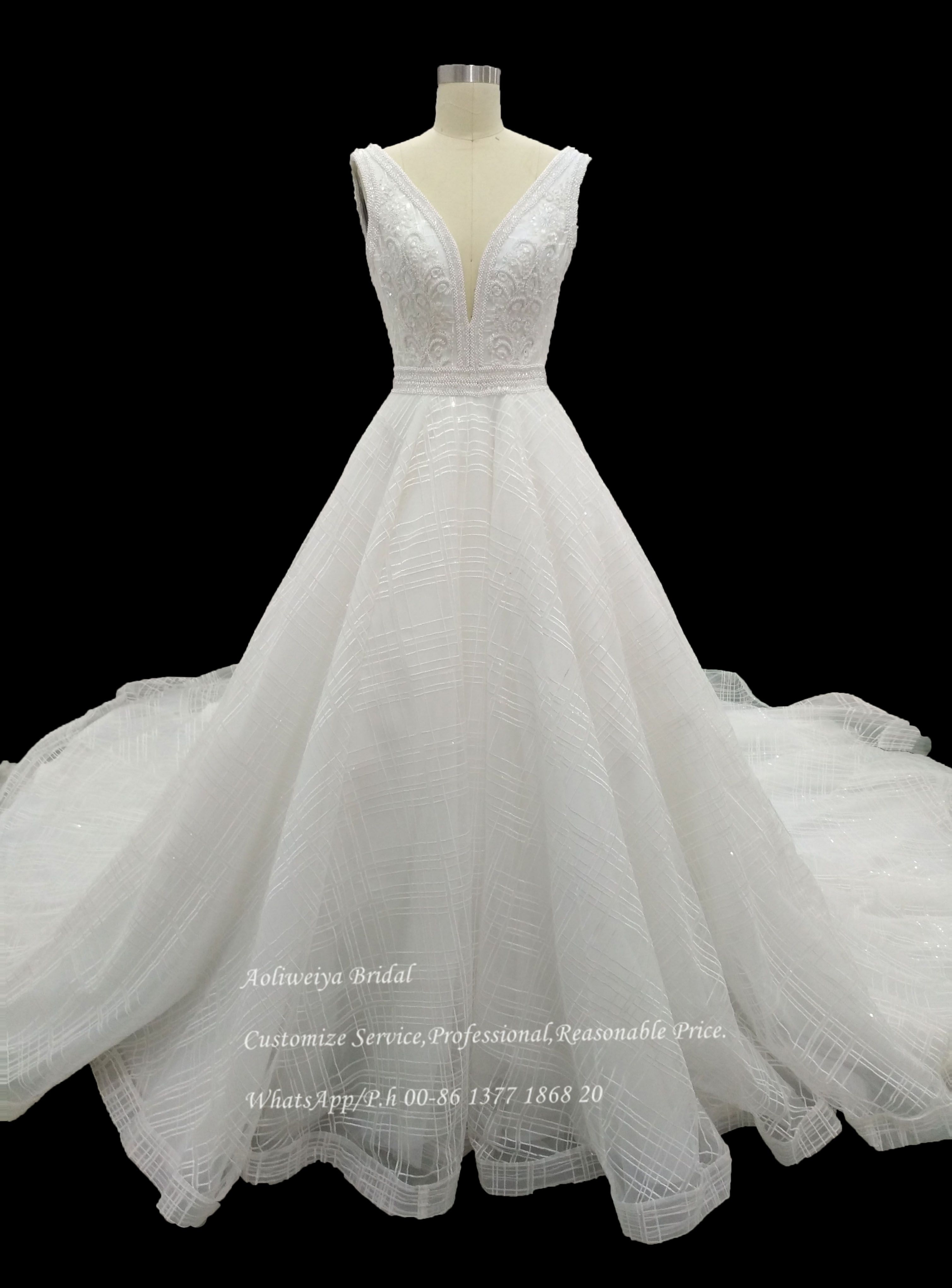Aolanes V Neck Brands Wedding Dresses