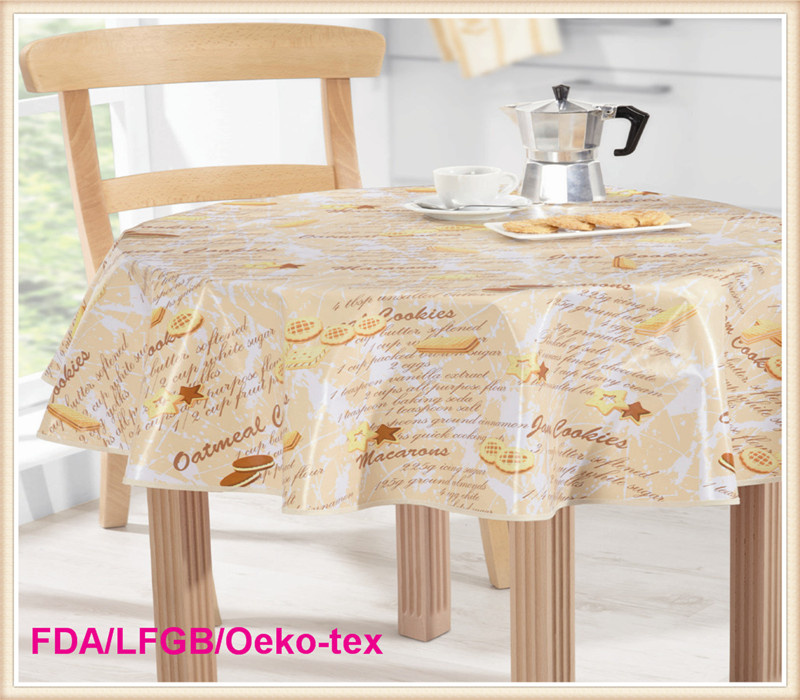 Oilproof Waterproof PEVA Printed Table Cloth Factory