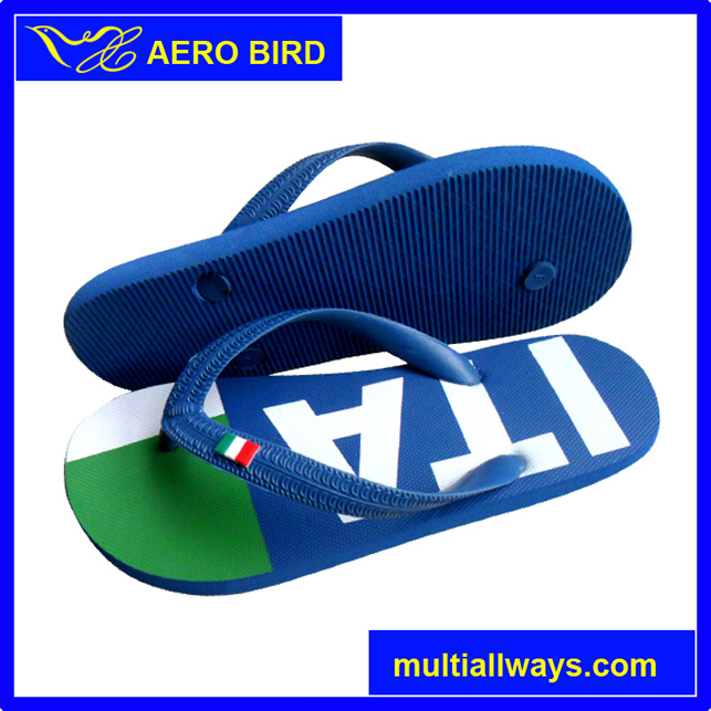 PE Slipper with Emboseed Logo PVC Straps