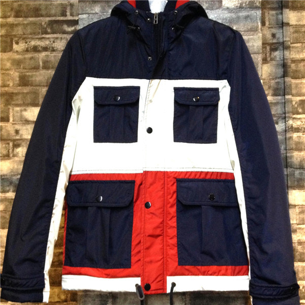 Constrast Hoody Winter Coat Man Padding Jackets with 4 Pockets