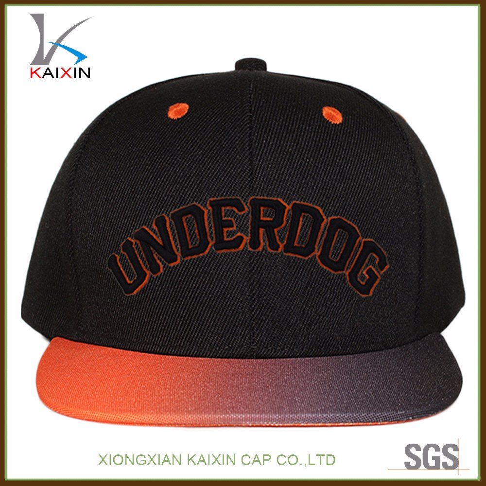 Custom 3D Embroidery Logo Snapback Caps with Digital Printing Brim Wholesale